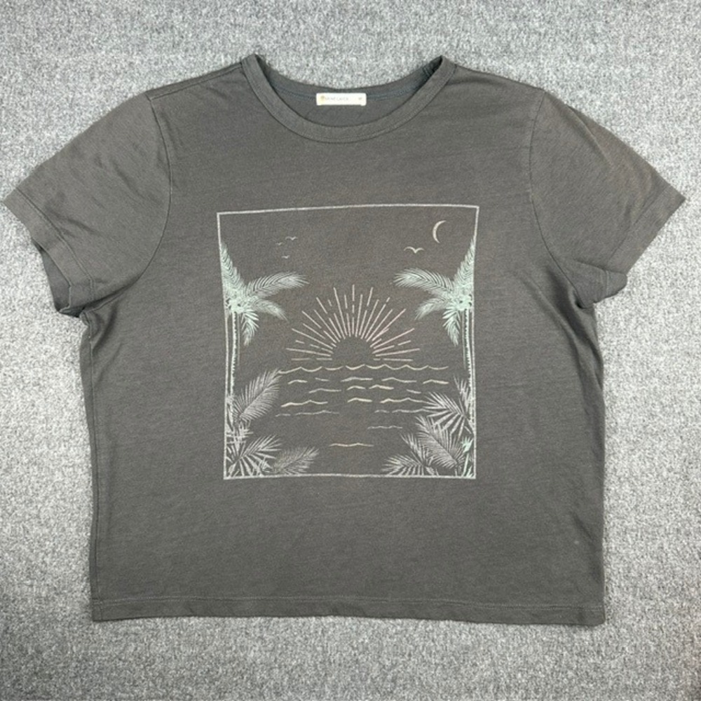 Marine Layer Women Gray Palm Tree Sunset Graphic Tee Shirt M 14875